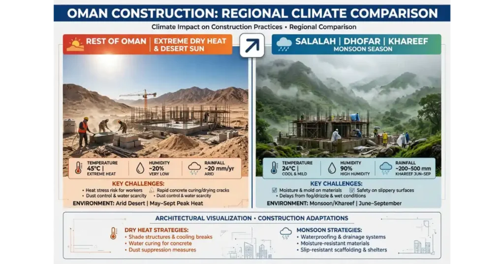 building in Salalah vs Oman